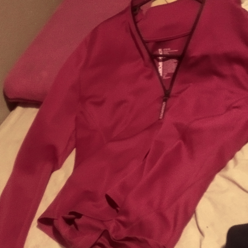 Maroon sweater zip up